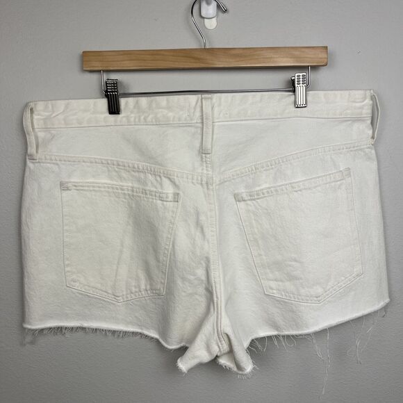 Madewell Shorts Women’s Size 33W Relaxed Denim White Cut Off NWT MSRP $78 - Picture 8 of 14